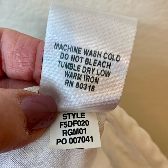 Lucky Brand 100% Linen Flowy Lightweight Skirt Asymmetrical Hem White Size 27 - Picture 10 of 11